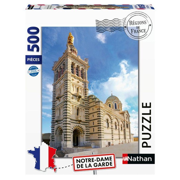 Nathan-Puzzle Adulte 500 pieces-Notre-Dame de la Garde (Collection Régions de France)-des 12 ans-Pz qualité supérieure-120020 Nathan-Puzzle Adulte 500 pieces-Notre-Dame de la Garde (Collection Régions de France)-des 12 ans-Pz qualité supérieure-120020