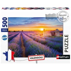 Nathan-Puzzle Adulte 500 pieces-Route de la lavande, Valensole(Collect