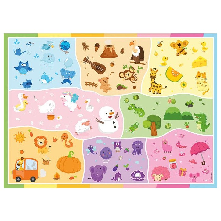 Nathan-Puzzle enfants 45 pieces-Un monde de couleurs-des 5 ans-Puzzle de qualité supérieure-Carton épais et résistant-120042 Nathan-Puzzle enfants 45 pieces-Un monde de couleurs-des 5 ans-Puzzle de qualité supérieure-Carton épais et résistant-120042