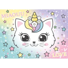 Nathan - Puzzle enfants 100 pieces - Chaton arc-en-ciel - des 6 ans -De qualité supérieure - Carton épais et résistant - 120
