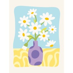 Ravensburger – CreArt 18x24 cm – Adulte – Peinture par numéros – Camomilles – Activité détente et créative – 120