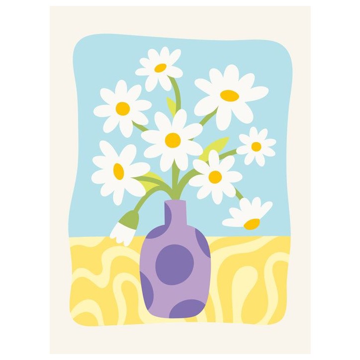 Ravensburger – CreArt 18x24 cm – Adulte – Peinture par numéros – Camomilles – Activité détente et créative – 120 Ravensburger – CreArt 18x24 cm – Adulte – Peinture par numéros – Camomilles – Activité détente et créative – 120