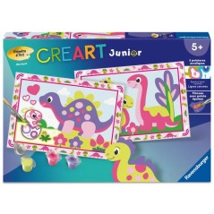 Ravensburger – CreArt Junior – Numéro d'Art – Dinosaures color