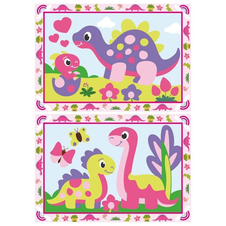Ravensburger – CreArt Junior – Numéro d'Art – Dinosaures colorés – Kit de peinture par numéros – Des 5 ans – 1202 Ravensburger – CreArt Junior – Numéro d'Art – Dinosaures colorés – Kit de peinture par numéros – Des 5 ans – 1202