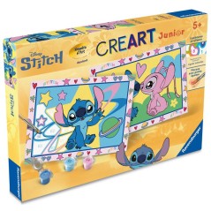 Ravensburger – CreArt Junior – Numéro d'Art – Stitch – Kit de peinture par numéros – Des 5 ans – 12023214