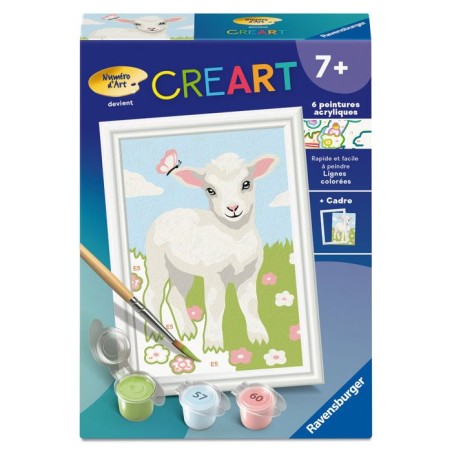 Ravensburger – CreArt Kids 8x12cm – Numéro d'Art – Mouton – K
