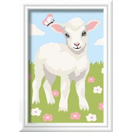 Ravensburger – CreArt Kids 8x12cm – Numéro d'Art – Mouton – Kit de peinture par numéros – Des 7 ans – 12023215