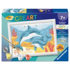 Ravensburger – CreArt Kids 13x18cm – Numéro d'Art – Dauphins et