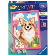 Ravensburger – CreArt Kids 18x24cm – Numéro d'Art – Corgi – K