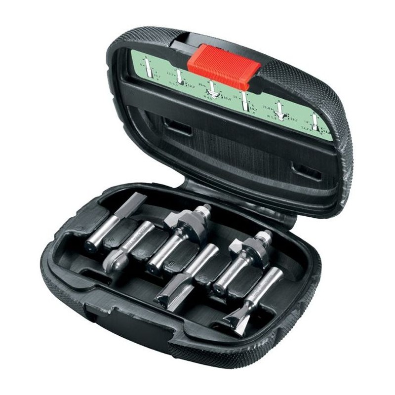 BOSCH Coffret 6 fraises 8mm BOSCH Coffret 6 fraises 8mm