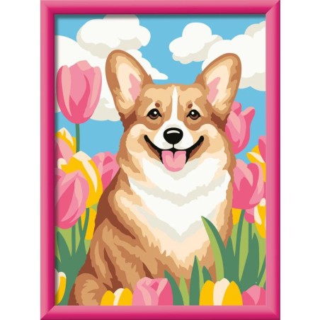 Ravensburger – CreArt Kids 18x24cm – Numéro d'Art – Corgi – Kit de peinture par numéros – Des 9 ans – 12023222