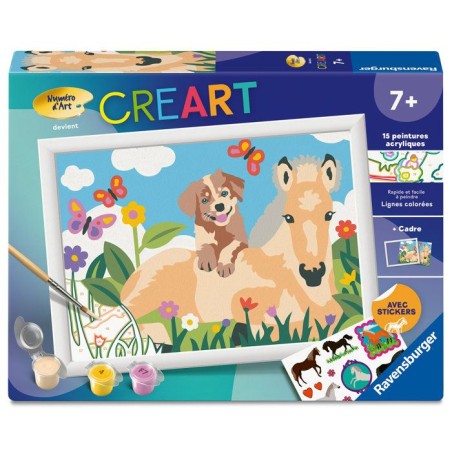 Ravensburger – CreArt Kids 18x24cm – Numéro d'Art – Cheval & Ch