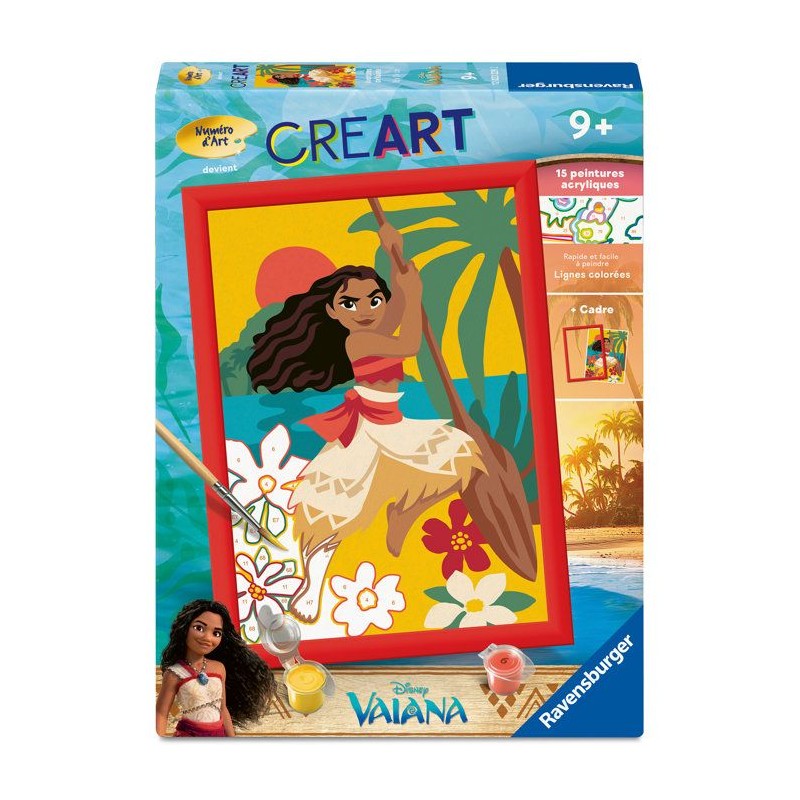 Ravensburger – CreArt Kids 18x24cm – Numéro d'Art – Vaiana –