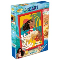 Ravensburger – CreArt Kids 18x24cm – Numéro d'Art – Vaiana – Disney – Kit de peinture par numéros – Des 7 ans –