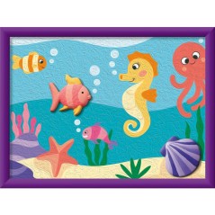 Ravensburger – CreArt Kids 18x24cm – Numéro d'Art – Océan – Edition plâtre – Kit de peinture par numéros – Des 9