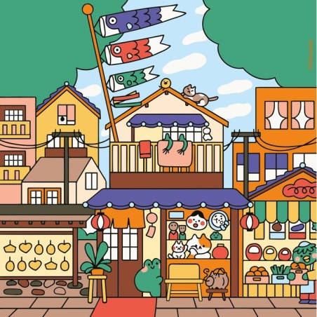 Ravensburger – CreArt – Adulte – Peinture par numéros – Kawaii Street / Niniwanted – Illustrateur – Loisir créatif