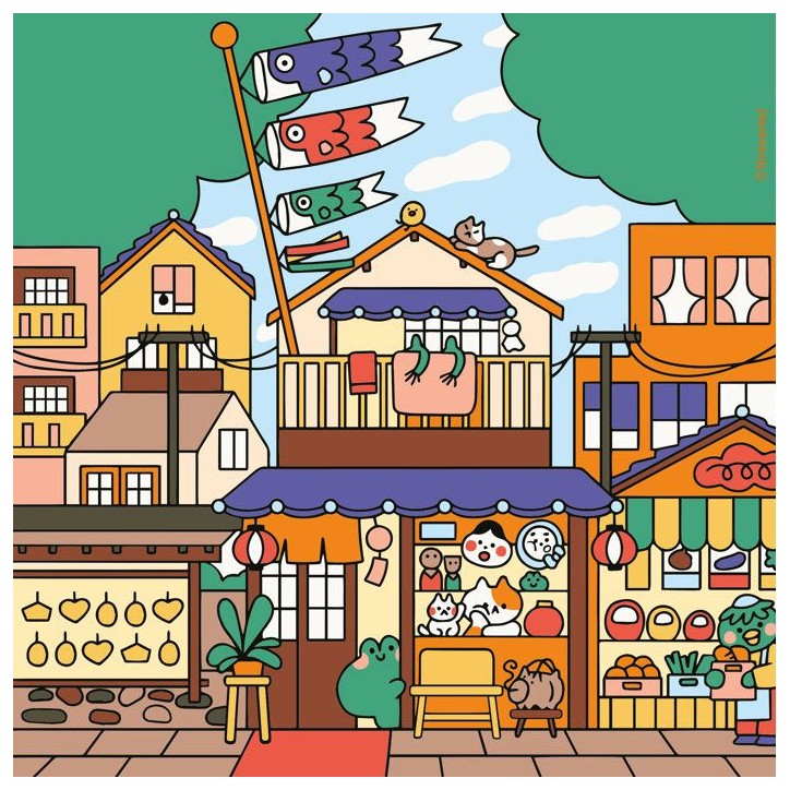Ravensburger – CreArt – Adulte – Peinture par numéros – Kawaii Street / Niniwanted – Illustrateur – Loisir créatif Ravensburger – CreArt – Adulte – Peinture par numéros – Kawaii Street / Niniwanted – Illustrateur – Loisir créatif