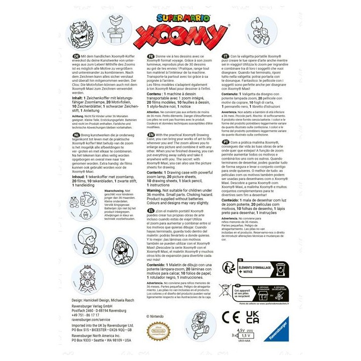 Ravensburger – Xoomy – Super Mario – Dessin – Loisir créatif – Des 6 ans – 12028006 Ravensburger – Xoomy – Super Mario – Dessin – Loisir créatif – Des 6 ans – 12028006