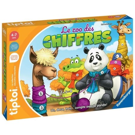tiptoi Le Zoo des chiffres, Jeu éducatif électronique, sans écran,