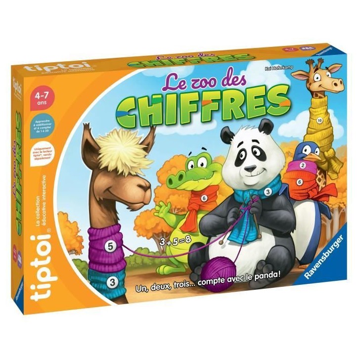 tiptoi Le Zoo des chiffres, Jeu éducatif électronique, sans écran, 00189, A partir de 4 ans, Ravensburger tiptoi Le Zoo des chiffres, Jeu éducatif électronique, sans écran, 00189, A partir de 4 ans, Ravensburger
