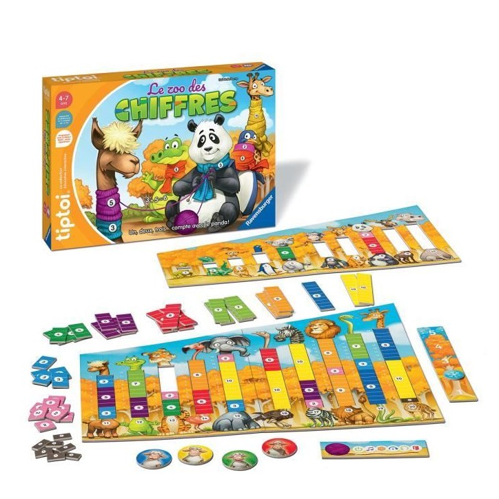 tiptoi Le Zoo des chiffres, Jeu éducatif électronique, sans écran, 00189, A partir de 4 ans, Ravensburger tiptoi Le Zoo des chiffres, Jeu éducatif électronique, sans écran, 00189, A partir de 4 ans, Ravensburger