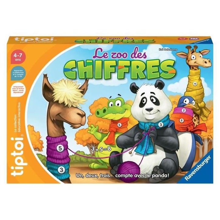 tiptoi Le Zoo des chiffres, Jeu éducatif électronique, sans écran, 00189, A partir de 4 ans, Ravensburger tiptoi Le Zoo des chiffres, Jeu éducatif électronique, sans écran, 00189, A partir de 4 ans, Ravensburger