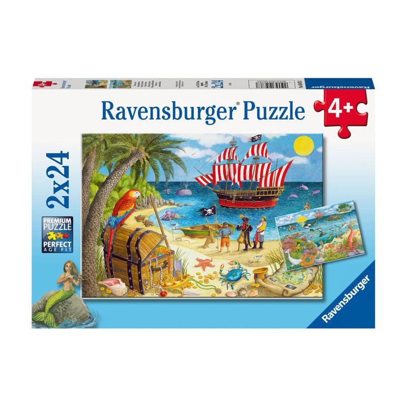 Ravensburger - Puzzle Enfant - Lot de 2 puzzles 24 pieces - Pirates et