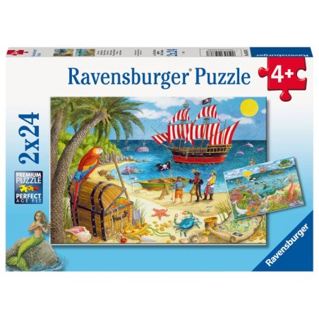 Ravensburger - Puzzle Enfant - Lot de 2 puzzles 24 pieces - Pirates et
