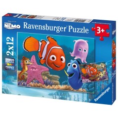 Puzzle 2 x 12 pieces : Némo le petit fugueur