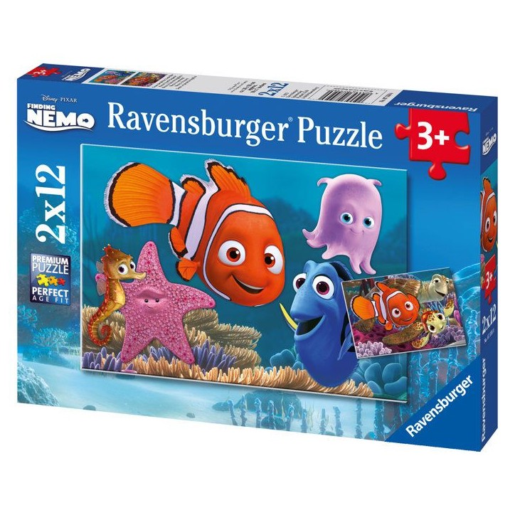 Puzzle 2 x 12 pieces : Némo le petit fugueur Puzzle 2 x 12 pieces : Némo le petit fugueur