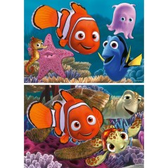 Puzzle 2 x 12 pieces : Némo le petit fugueur