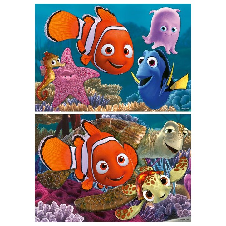 Puzzle 2 x 12 pieces : Némo le petit fugueur Puzzle 2 x 12 pieces : Némo le petit fugueur