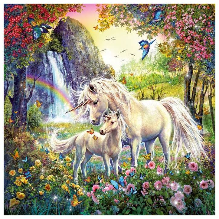 Puzzle 3 x 49 pieces : Les licornes