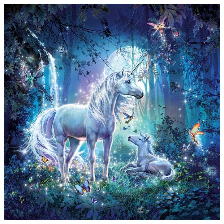 Puzzle 3 x 49 pieces : Les licornes