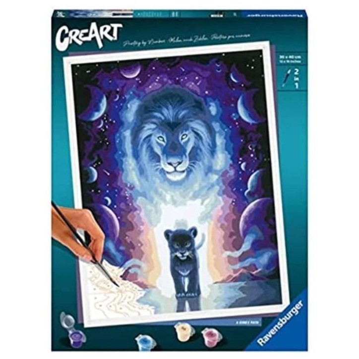 CreArt Lion 30x40 cm - Jojoesart édition - Peinture par numéros – Des 12 ans – Ravensburger - 23516 CreArt Lion 30x40 cm - Jojoesart édition - Peinture par numéros – Des 12 ans – Ravensburger - 23516
