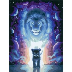 CreArt Lion 30x40 cm - Jojoesart édition - Peinture par numéros –
