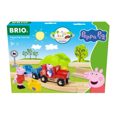 BRIO World-36123-Circuit Peppa Pig-Coffret complet 18 pieces avec figu