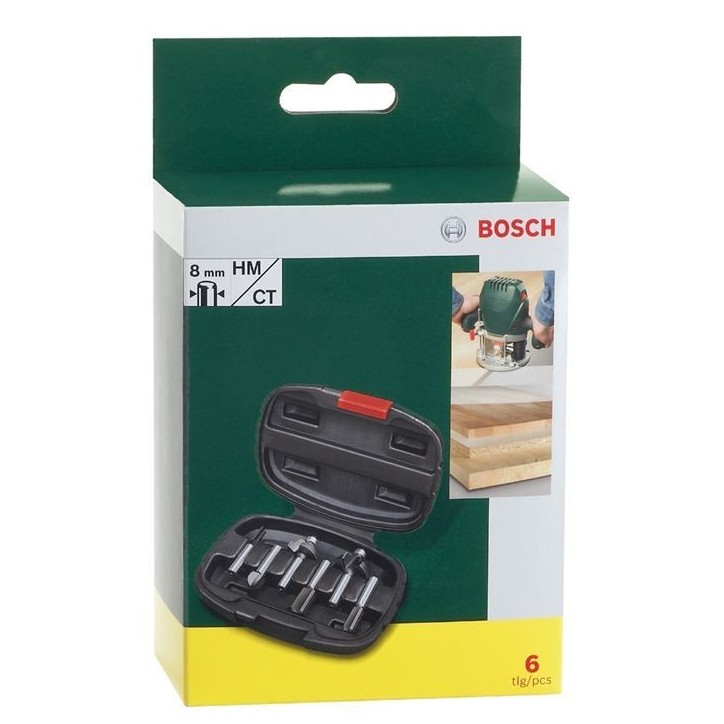 BOSCH Coffret 6 fraises 8mm BOSCH Coffret 6 fraises 8mm