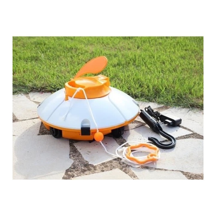 Robot de piscine - Bestway - Frisbee - Autonome - nettoyage fond plat - 5x3m max - Orange