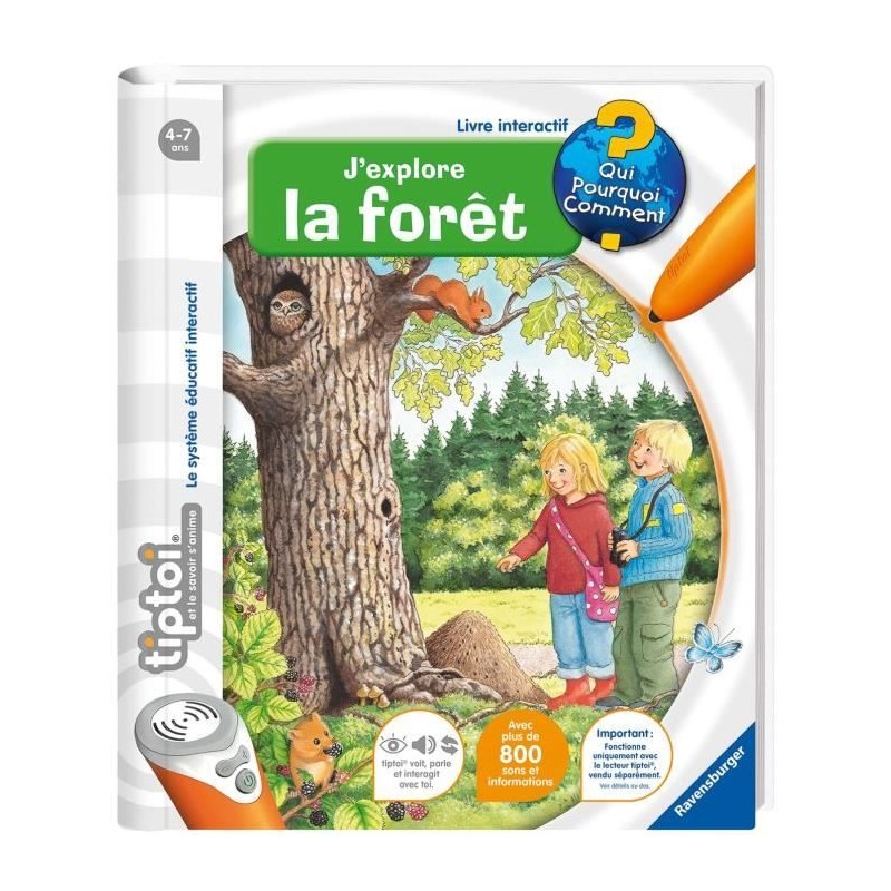 tiptoi, Livre interactif, Je découvre la foret, 4 ans, 13099005, Rave