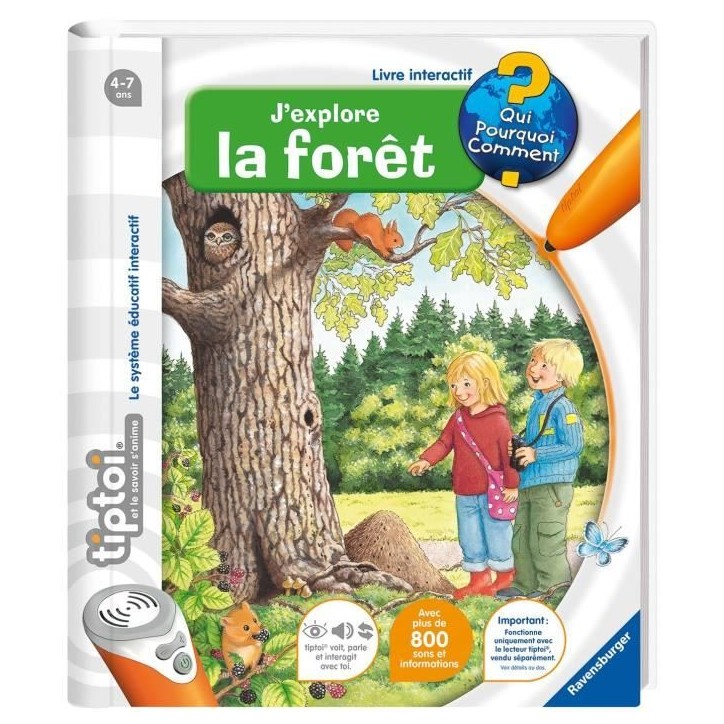 tiptoi, Livre interactif, Je découvre la foret, 4 ans, 13099005, Ravensburger
