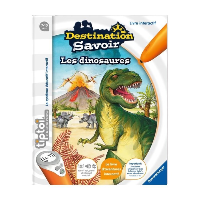 tiptoi, Livre interactif, Destination Savoir Les dinosaures, 7 ans, Ra