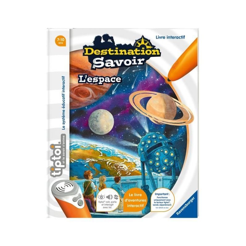 tiptoi, Livre interactif, Destination Savoir L'espace, 7 ans, 13099007