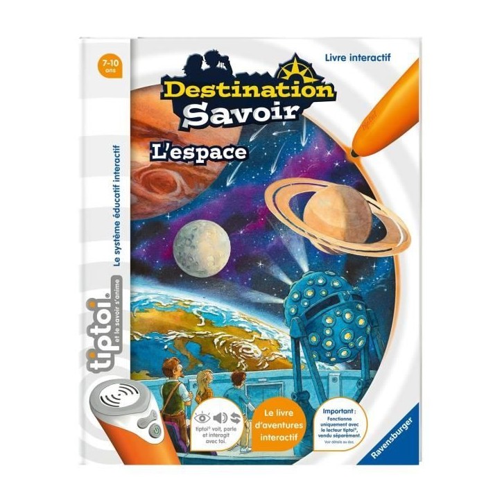 tiptoi, Livre interactif, Destination Savoir L'espace, 7 ans, 13099007, Ravensburger tiptoi, Livre interactif, Destination Savoir L'espace, 7 ans, 13099007, Ravensburger