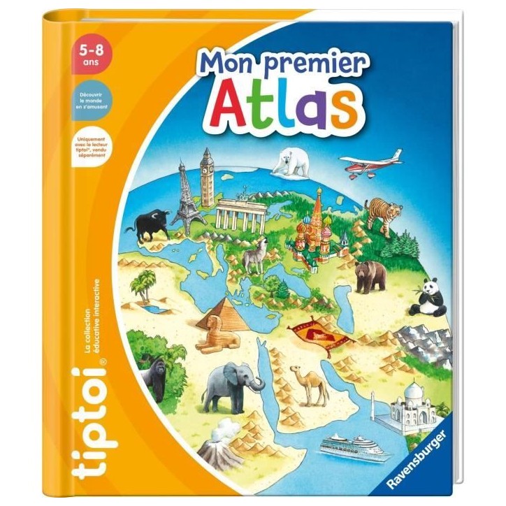 tiptoi, Livre interactif, Mon premier Atlas, 5 ans, 13099012, Ravensburger tiptoi, Livre interactif, Mon premier Atlas, 5 ans, 13099012, Ravensburger