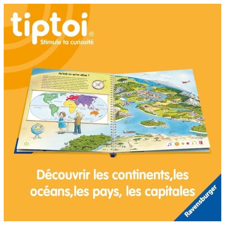 tiptoi, Livre interactif, Mon premier Atlas, 5 ans, 13099012, Ravensburger tiptoi, Livre interactif, Mon premier Atlas, 5 ans, 13099012, Ravensburger