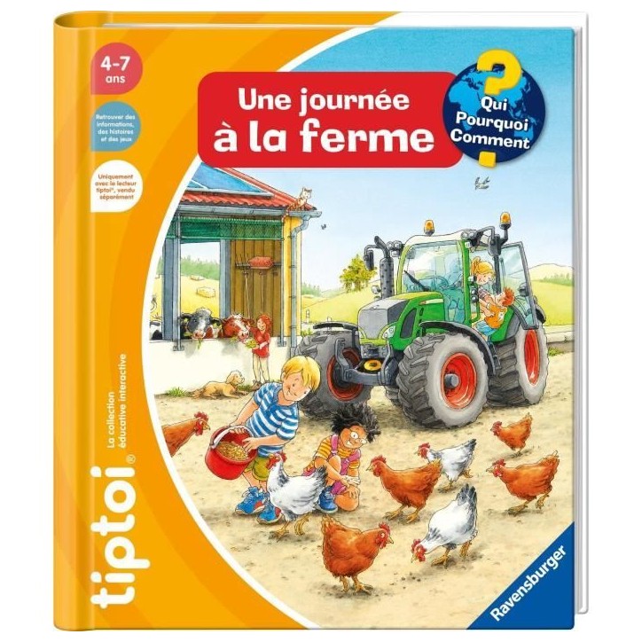 tiptoi, Livre interactif, Une journée a la ferme, 4 ans, 13099014, Ravensburger tiptoi, Livre interactif, Une journée a la ferme, 4 ans, 13099014, Ravensburger