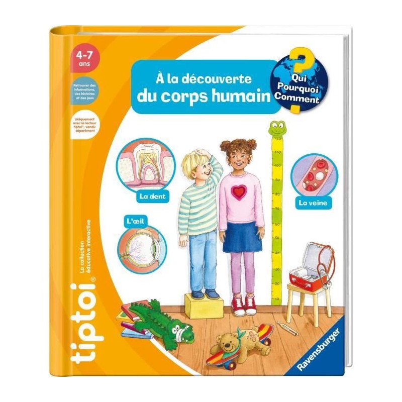 tiptoi, Livre interactif a la découverte du corps humain, 4 ans, 1309