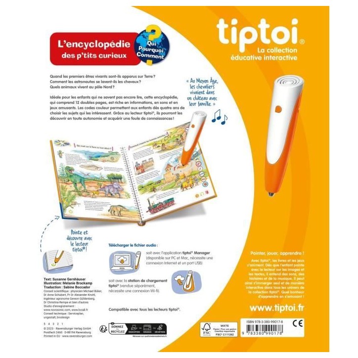 tiptoi L'encyclopédie des p'tits curieux, Livre interactif, Jeu éducatif électronique sans écran, Des 4 ans, 13099017, Raven tiptoi L'encyclopédie des p'tits curieux, Livre interactif, Jeu éducatif électronique sans écran, Des 4 ans, 13099017, Raven