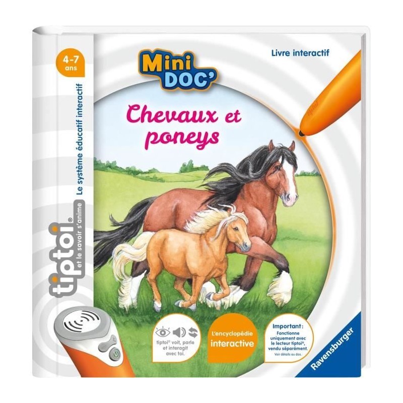 tiptoi, Livre interactif, Mini Doc' Les chevaux et poneys, 4 ans, 1309
